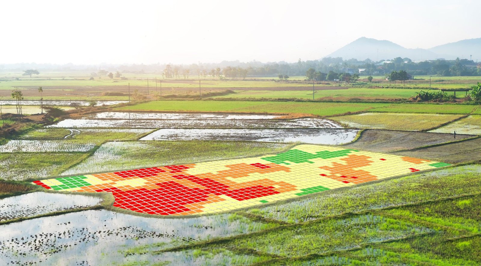 Field mapping visualization for large property monitoring.