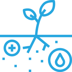 Soil and irrigation icon.